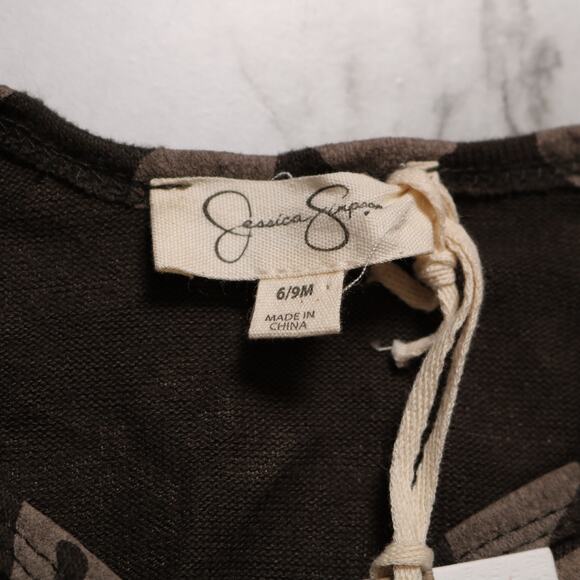 Jessica Simpson Baby Leopard Wrap Shirt & Hat Set Brown 6-9M Infant Girl Outfit - Picture 7 of 8